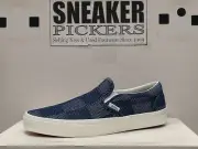 Vans Men's Classic Slip-On Sneaker - Denim Check Blue / White - Size: 9 - NEW !