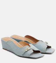[Ganni] Ganni Butterfly wedge mules AU 6 blue