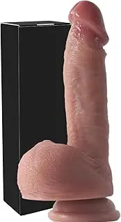 SAKASIYA Realistic 7" Dildo with Strong Suction Cup Sex Toy for Adult Women Men Anal G-Spot Stimulation Lifelike Soft Silicone Penis Sex Toys