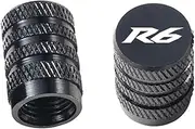 ruixingdianzishangwu Motorcycle Wheel Tire Parts Valve Stem Caps Cover Accessories Compatible with YZF R6(Black)