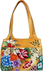 [MAWESHI] Original Leather Hand Painted Shoulder Bag for Women with Triple Compartment
