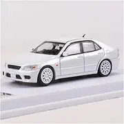 Scale Finished Model Car 1:64 Scale for Toyota Altezza RS200 Alloy Die Casting Car Model Static Miniature Vehicle Collectibles Die-cast Vehicle(Silver)