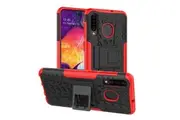 For Samsung Galaxy A50 /A50S Case, Shockproof Heavy Duty Tough Kickstand Protective Rugged Case Cover (Red)