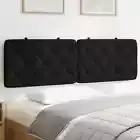 vidaXL Headboard Cushion Black 152 cm Queen Velvet 2BB