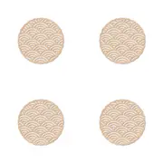 4x Nord Deco Wooden Coaster Home Kitchen Tabletop Serveware Decor 10x10cm Arches