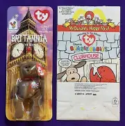 McDonalds TY Beanie Babies lot RARE 1999 Britannia Bear w/ Errors Tush Tag 1993