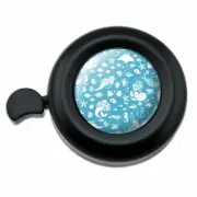 Blue Mermaid Pattern Seashells Fish Handlebar Bike Bell