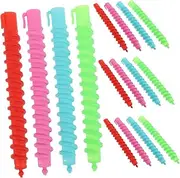 CANIGHT 60pcs Curling Perm Rods Spiral Rollers for Effortless Curls Lightweight Design for Long Hair Styling Durable Plastic Curling Rods for Cold Perms and Hair Care