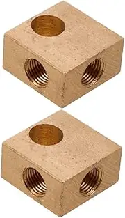 GANAZONO 2 Pcs Car Brake Block Replacement Universal Fitment Copper 3-way Adapter for Auto Repair Parts Stores