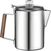 Percolator Coffee Pot - st0vetop Coffee Maker Percolator | Camping Coffee Pot Stainless Steel | Stainless Steel Compact Machine For Commercial Outdoor Camp RV Family Friends Gathering