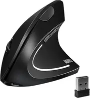 Ergonomic Mouse Wireless,Vertical Mouse with USB Receiver 6 Buttons 800/1200/1600 Computer Mouse for Laptop PC(Right Hand,Black)