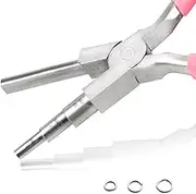 Bail Making Pliers 3 Step Wire Looping Pliers for Jewelry Making Loop Sizes 5mm 7mm 10mm Wire Looper for Bending Loops and Rings Jewelry Making Supplies with PVC Handle
