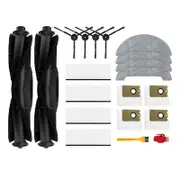 20PCS for S9 Robot Vacuum Cleaner Accessories Main Side Brush Dust Bag Mop Cloths Spare Parts Kits for Home