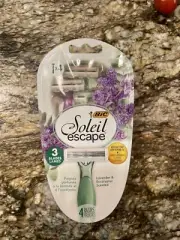 BIC Soleil Escape Women's Disposable Razors, 3 Blades, Lavender & Eucalyptus