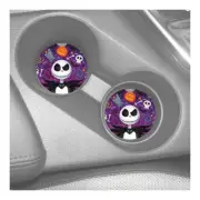 JACK SKELLINGTON D3 SANDSTONE CAR DRINK HOLDER COASTER 2pc SET ABSORBS