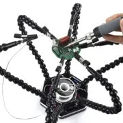 Soldering Station Holders 6 Flexible Goosenecks Electronic Repair Aluminum Base