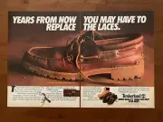 1981 Timberland Shoes Boots Vintage Print Ad/Poster Rustic Man Cave Bar Décor