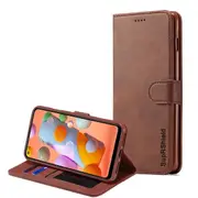 Samsung Galaxy A11 Case, Case, SupRShield Wallet Leather Flip Magnetic Stand Case Cover (Coffee)