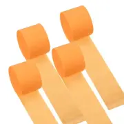1.8 Inch Crepe Paper Streamer, 4 Roll 328ft Crepe Paper Sheet, Light Orange