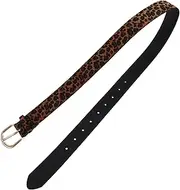 [Homoyoyo] Ladies Artificial Belt Women Leopard Waist Belt Waistband with Square Buckle Women Clothing Accessory for Dress Skirt Pants