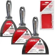 Putty Knife Set 4" 5" 6" Stainless Steel Joint Knives | LEVEL5 | 5-450