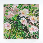 CAFE LIGHTING 'Blooms' Enhanced Canvas Print