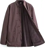 [YUUSONSM] Tang Suit, Winter Thick Suit Jackets Baggy Cotton Coats Men Warm Tai Chi Uniform Chinese Kung Fu Clothing