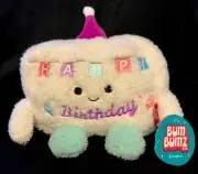 Party Bum Bumz BENJI Birthday Cake 8" Bean Bag Plush NWT Kellytoy Russ Foodie