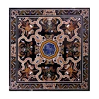 42 Inches Marble Coffee Table Top Inlay Semi Precious stones Center table