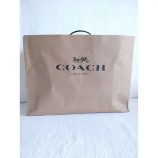 Coach 正品 深藍色真皮托特包