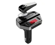 Bluetooth FM Transmitter for Car with Earphone, Wireless Radio Adapter in Car Kit, Support USB Flash Drive Music Player