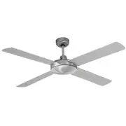 Futura 132cm Fan In Brushed Chrome With Silver Blades,Fans,Beacon Lighting