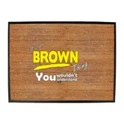 Brown V1 Surname Thing - Funny Novelty Doormat Man Cave Floor mat