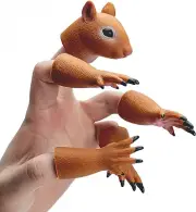 Animal Squirrel Finger Toys Hand Puppet Novelty Animal Tiny Handy Doll Props Pla