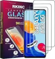 [RKINC] Screen Protector [3-Pack] for Samsung Galaxy A53 5G/A52s 5G/ A52 4G/5G, Tempered Glass Film Screen Protector, 0.33mm [LifetimeWarranty][Anti-Scratch][Anti-Shatter][Bubble-Free]