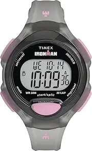 [Timex] Women's Ironman Essential 34mm Watch - Black Strap Digital Dial Black Case, Black