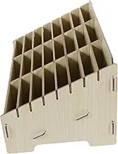 MOLUCKFU Cell Phone Organizer Desk Storage Holder for School Office Compartment Phone Organizing Box Natural Design for Classrooms Workspaces Keeps Devices Safe Tidy