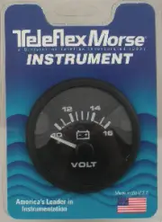 SeaStar Teleflex 62730P Pro Series Premier Fog Free Voltmeter Panel Gauge 2"