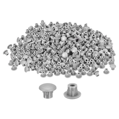 1500Pcs Screw Hole Plugs, 5mm(3/16") Dia Plastic Button Plugs, Light Grey