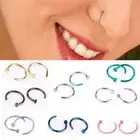 8mm Unisex Charming Hoop Body Jewelry Nose Ring Nostril Hoop Non Piercing