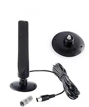 HD TV Antenna Long Range - Indoor Amplified Antenna 1080P | Compact High Definition TV Receiver for Cartoons, Weather, and TV Programs Streaming with Clear Signal