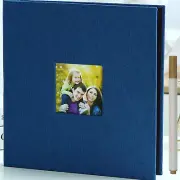 Large Photo Album Self Adhesive DIY Album Book,60 Blank Pages with a Metallic Pe