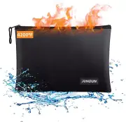 Fireproof Document Bag, Waterproof Safe Storage Pouch for A4, Cash, Tablet
