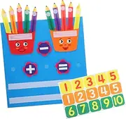 Kisangel Toddler Games Digital Teaching Math Manipulatives Felt Math and Girls Counting Toy Early Learning Toy
