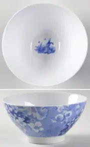 Beatrix Potter Peter Rabbit Set of Four 5.5" Blue Toile Porcelain Bowls New