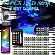 12X RGB LED Light Strip Neon bluetooth For Club Car EZGO Yamaha Golf Cart Kart