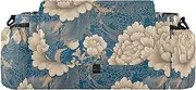 Retro Teal Floral Peony stroller diaper organizer umbrella stroller caddy mobile phone accesorios para bebé accesorios para