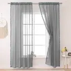 Window Curtain Semi-sheer Versatile Light Filtering Curtains Drapes Lightweight