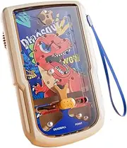 Pinball Machine, Dinosaur Design Small Arcade Machine, Handheld Gameplay Toy Room Entertainment for Boys Girls Children, Stress Relief Fidget Gadgets