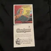 Hero Quest Merlin Sticker Hasbro 1991 Number 3